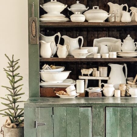 Vintage Green Cupboard on My Weathered Home