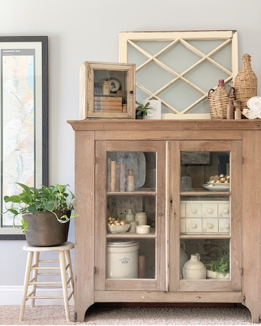 antique cabinet styled