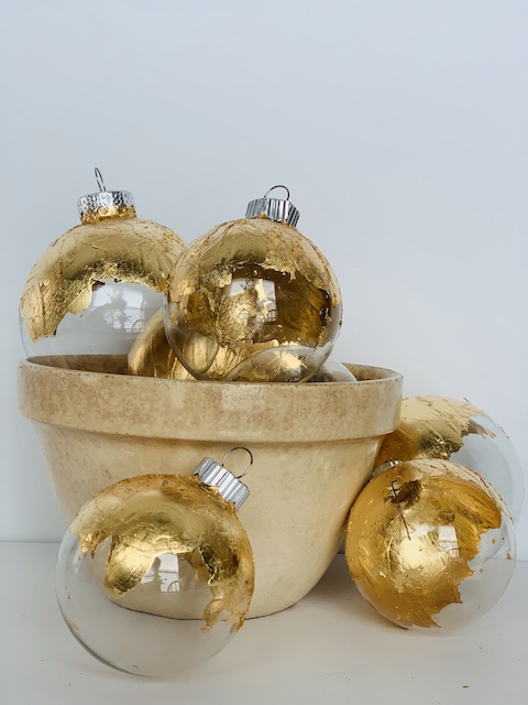 Gilded Ornaments For Christmas: An Easy Tutorial - MY WEATHERED HOME