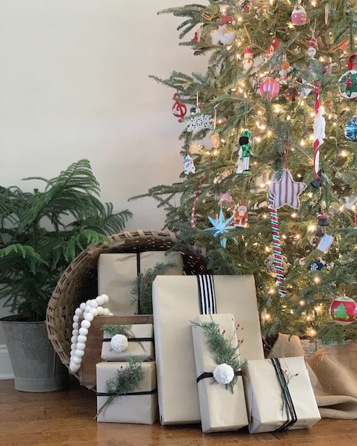 gifts tucked into a basket