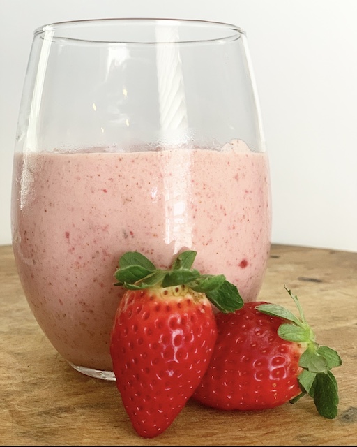 a glass full of smoothie