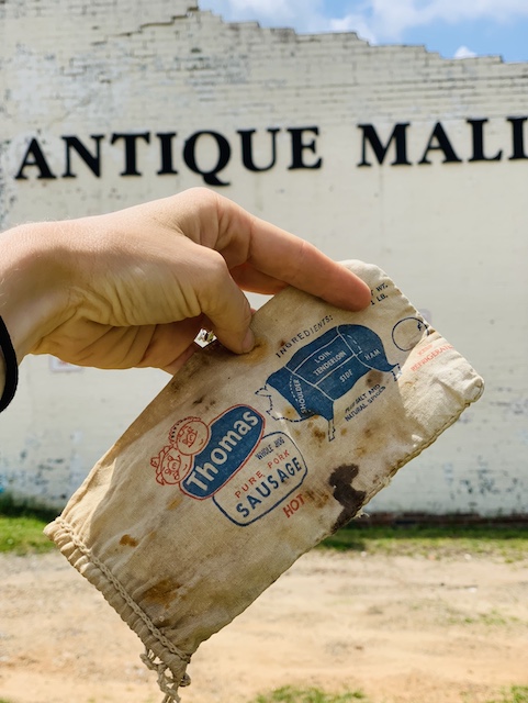 an sild sausage bag from an antique store