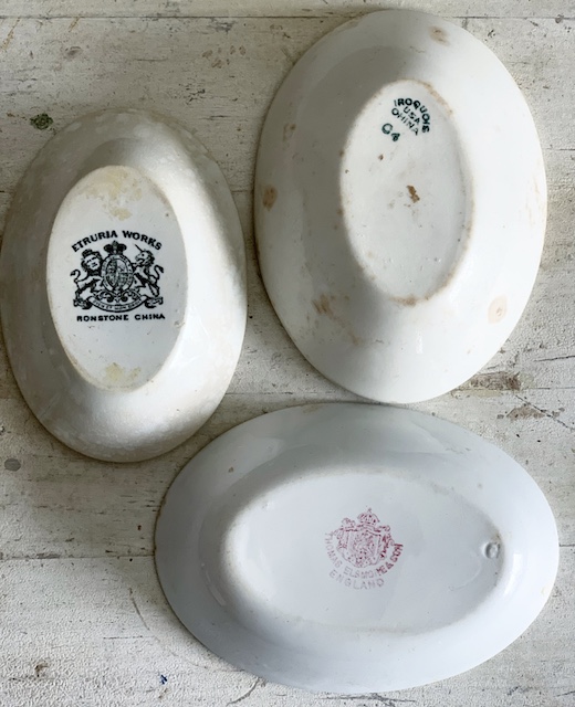 ironstone dishes showing their makers mark