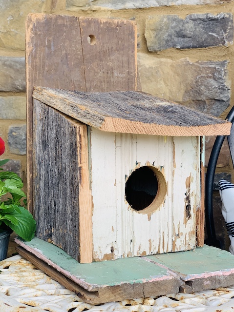 birdhouse out of scrap wood completed