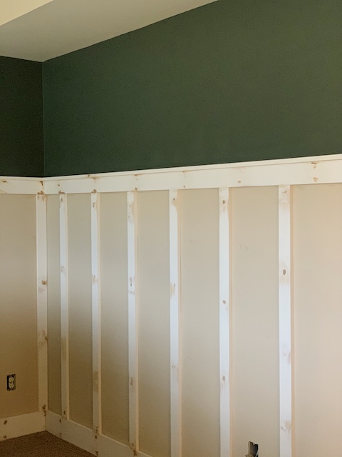 green paint on walls