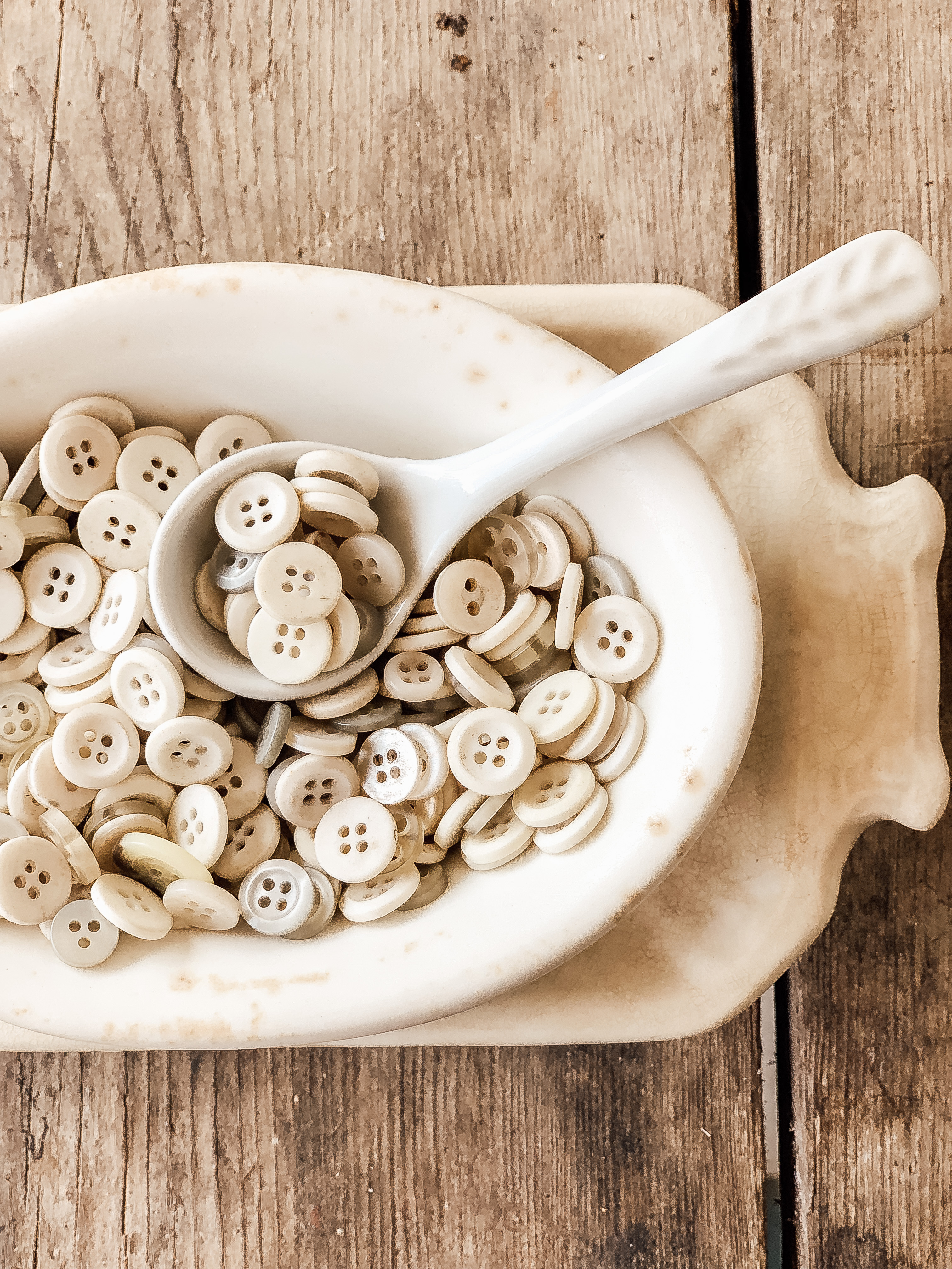 old buttons in a bowl