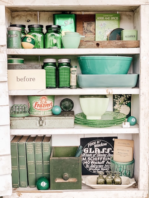 vintage saint patrick's day decor items that are green