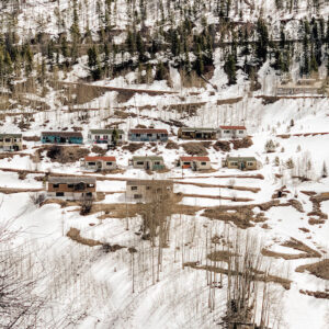 a photo of an abandoned mining town