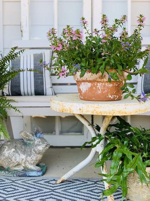 tight view of spring porch