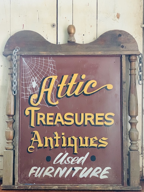 an old antique sign