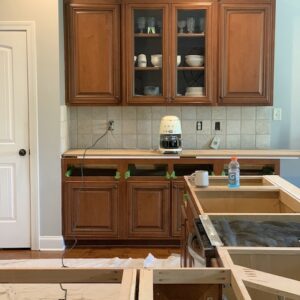 our kitchen in the middle of the remodel