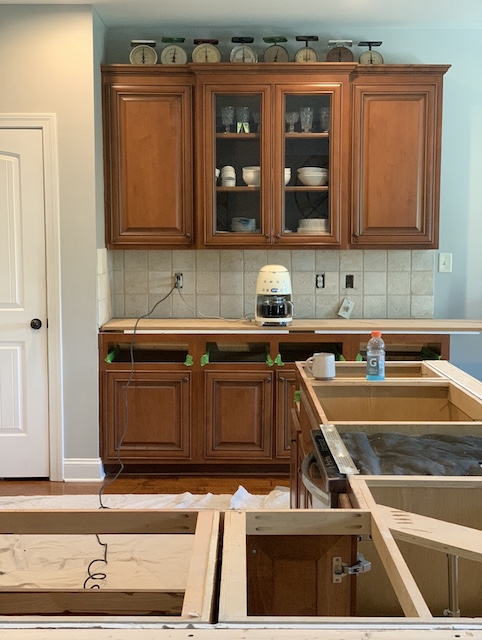 our kitchen in the middle of the remodel