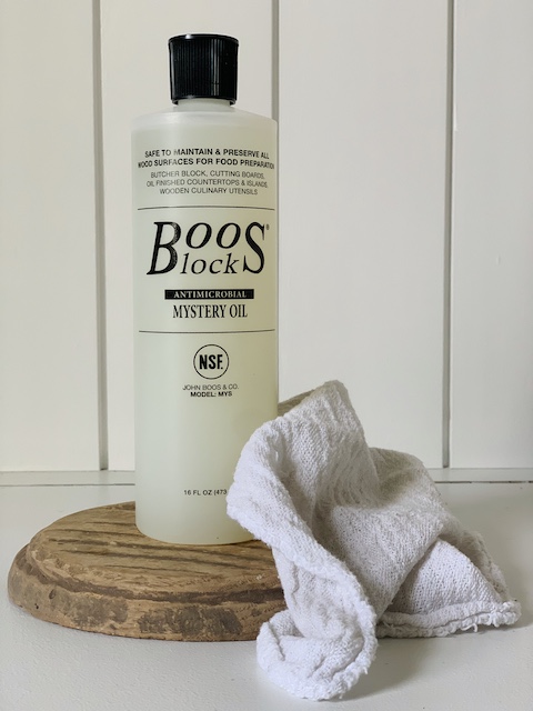 boos block oil is what I use to clean my vintage wooden kitchen items