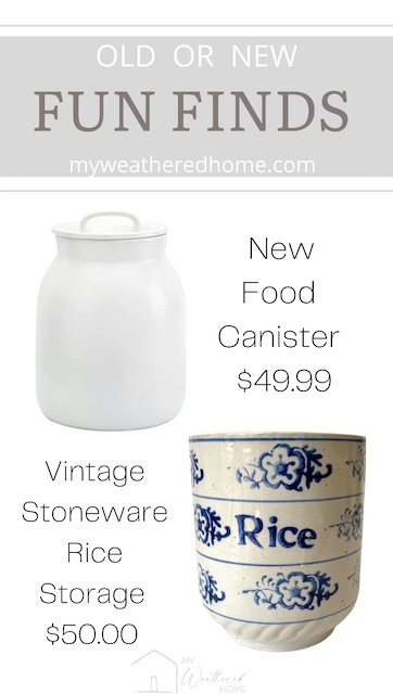 old or new stoneware canisters