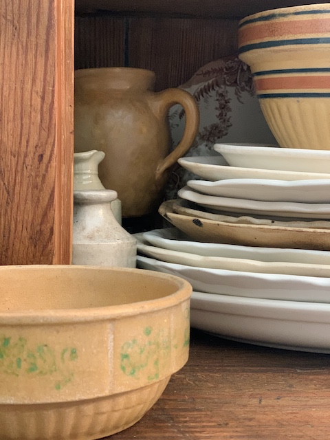 DISHES IN A HUTCH