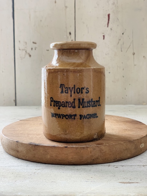 stoneware mustard jar