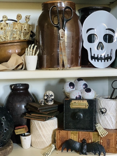 haunted shelves all decked out