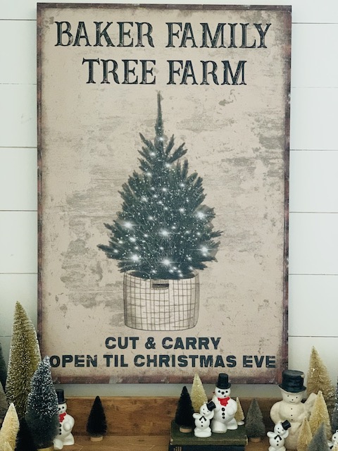 the christmas tree sign