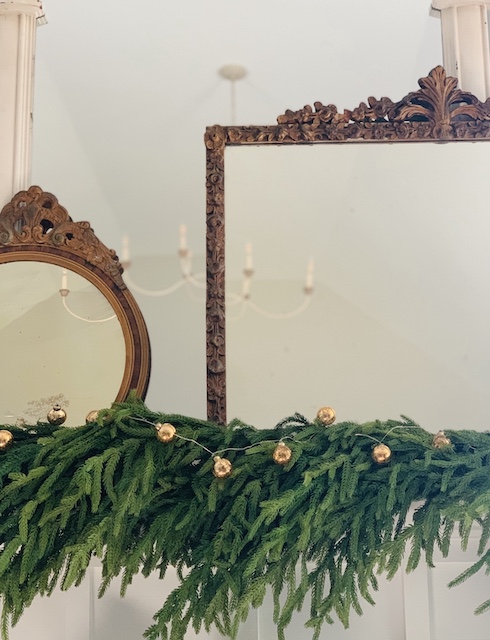 just the mirrors and garland