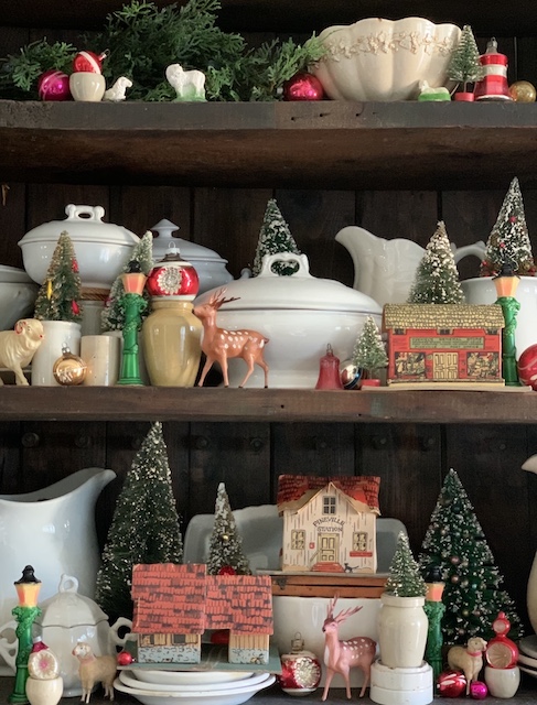 paper houses on a shelf