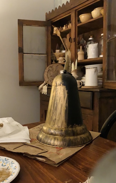 a second christmas bell 1/2 way painted