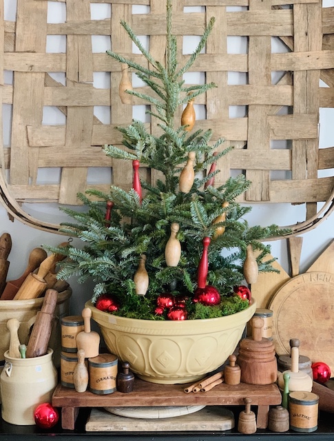 an above shot of the tree in the kitchen