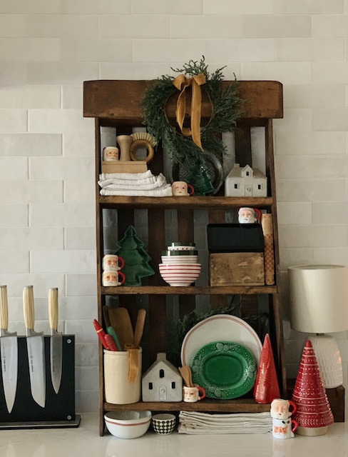kitchen shelves for Christmas