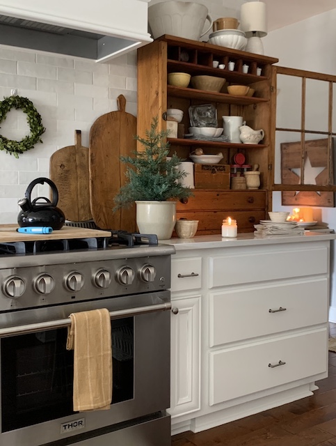 Rustic Kitchen Cabinet Styling - MY WEATHERED HOME
