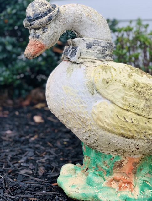 cement duck for decor