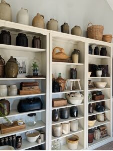 Vintage Shelf Decor In The Living Room - MY WEATHERED HOME
