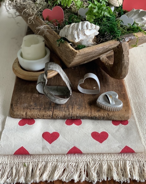 red linens on the table as an idea for Valentine's Day Decor Ideas For The Kitchen