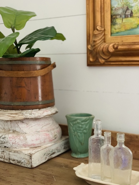 How To Decorate with A Painting a little matte planter