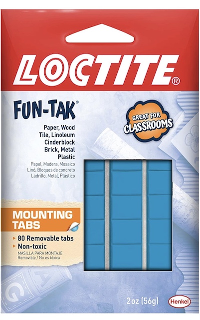 Simple Everyday Items To Make Decorating Easier showing the LOCTITE sticky tact