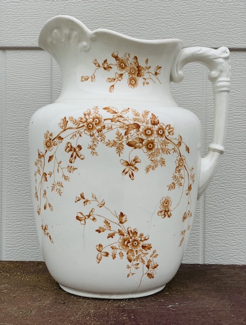 a close up of the brown pitcher - one of my 5 favorite vintage finds