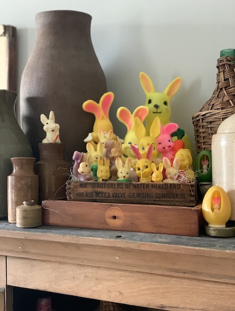some more colorful gurley candles for my vintage Easter Home Tour -
