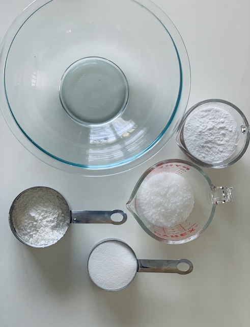 all the dry ingredients measured out