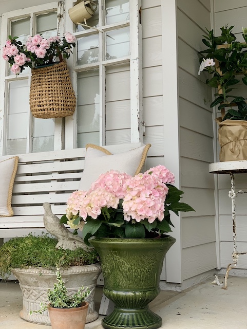 texture added here in this Simple Spring Back Porch - 