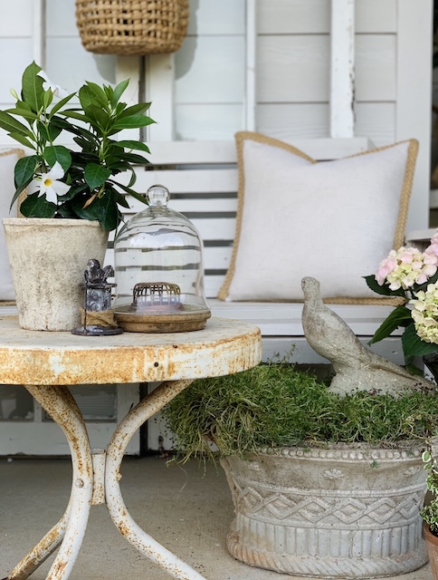 a vignette for the simple spring back porch